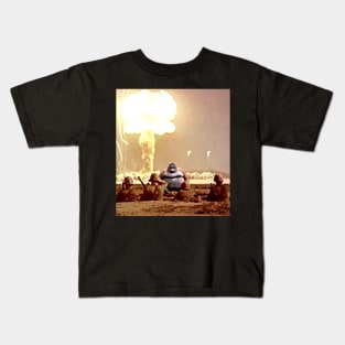 uh oh stinky meme monkey - le monke / war nuclear explosion Kids T-Shirt